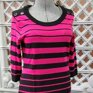 Pink & Black Knit Dress